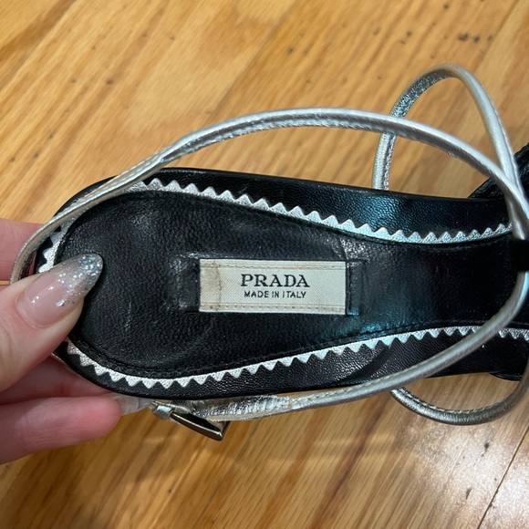 Prada Black Studded Strappy Sandals - Picture 6 of 8